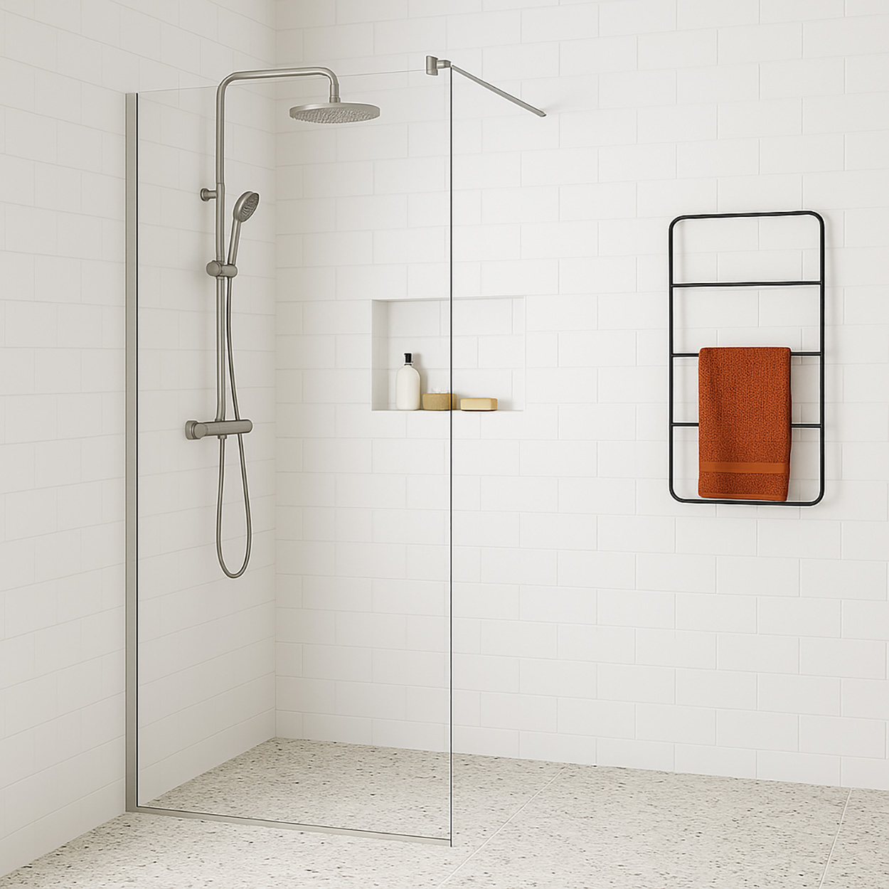 Wiesbaden Graffic Inloopdouche 10mm NANO Helder Glas / Chroom